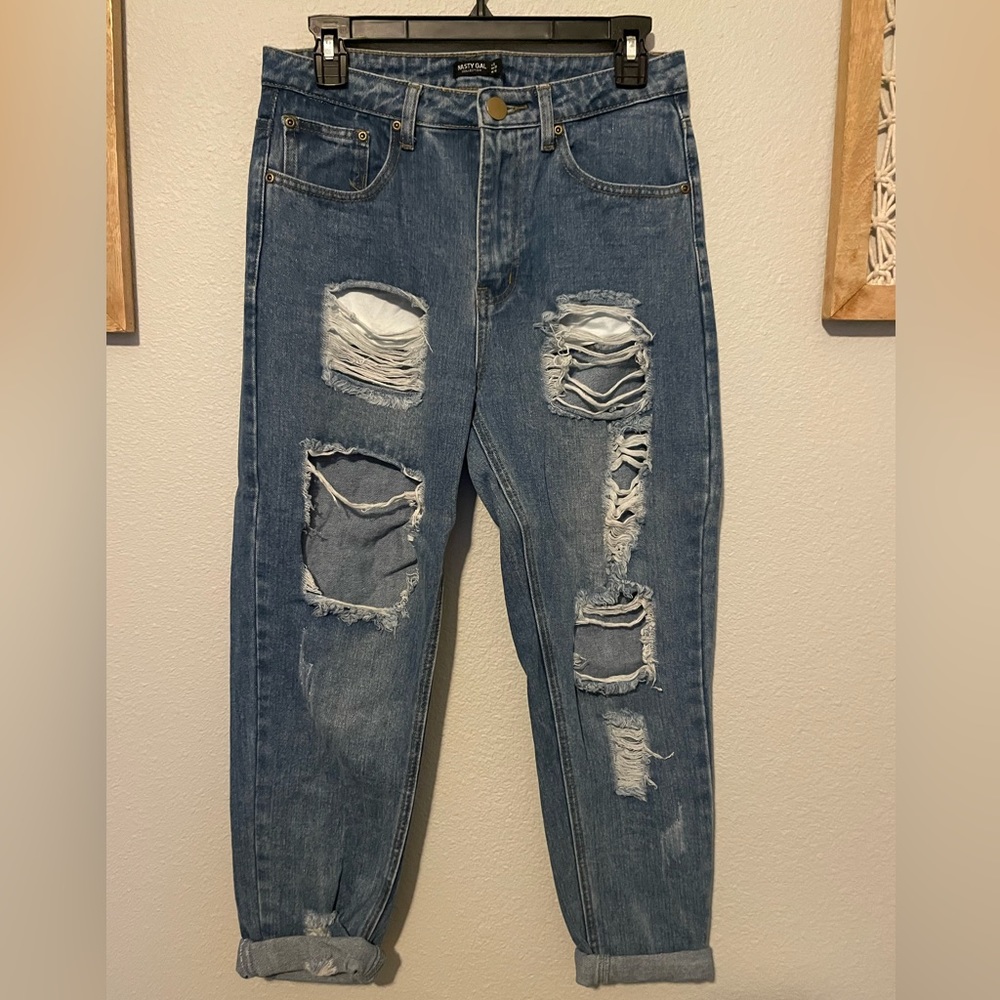Nasty Gal Distressed Jeans